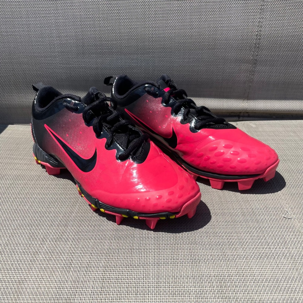 Nike Alpha Huarache Keystone Low Baseball Cleats 6Y Pink Black 856435-066